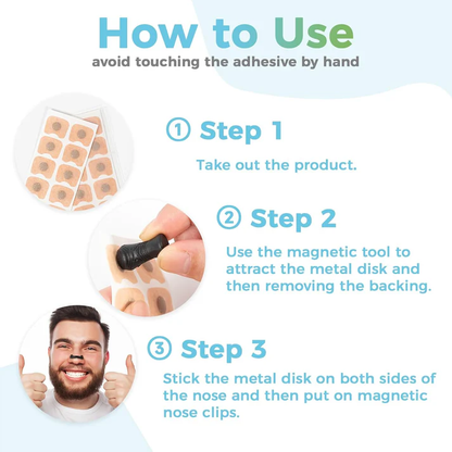Magnetic Anti-Snoring Nasal Strips (Pack of 15)